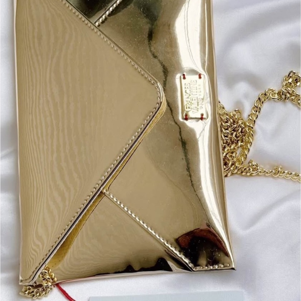 Frances Valentine Gold Clutch Bag NWT